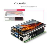 3.5 Inch Touch Screen for Raspberry Pi 480x320 TFT LCD SPI Interface 50 FPS Module with Metal Case+Heat Sink for RPI5