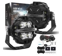 3.5" LED Auxiliary Driving Light 160W Spot Beam DRL White Amber Universal IP68