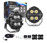 3.5" LED Pod Lights For Off Road 270° Beam Pattern Spot RGB DRL White 6000K 12V