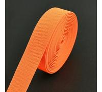 3/5 metri 10-50 mm elastici per pantaloni elastico in vita nastri elastici cintura fai da te biancheria intima vestiti accessorio da cucito-arancione fluorescente-25 mm-3,0 m
