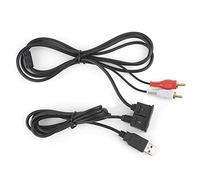 3,5 mm ABS Cavo AUX USB Adattatore USB AUX Adattatore Stereo AUX Connettore Aux-in, Cavo di Prolunga Cavo Stereo USB AUX Femmina a 2 Maschio, Adatto per Moto Auto Barca