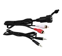 3.5 mm AUX cavo panel Mount - zdyCGTime 3.5 mm estensione Mount, supporto per cruscotto, montaggio a incasso, montaggio a pannello cavo, per auto, barca, moto 1M