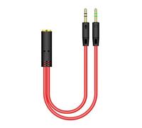 3,5 mm Jack Microfono Headset Audio Splitter Cable - Mobile Phone Headset Conversione Head Audio Splitter | 3,5 mm Jack Microfono Headset Audio Splitter Cavo, Pc Femmina a 2 Maschio 3,5 mm Jack