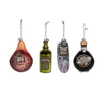 3.5 Noble Gems Glass Italian Food Ornament, Set di 4 pezzi assortiti da Kurt Adler