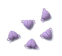 3/5 pezzi di fermagli magnetici per moschettone, portachiavi, perline, in metallo dorato e argentato, a forma di cuore, con chiusura magnetica per braccialetti fai da te, 5 paia, stile 16