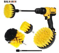 3/5 pezzi kit spazzola per trapano elettrico spazzola per pulizia elettrica per moquette superficie del bagno vasca mobili doccia piastrelle pneumatici strumento di pulizia 3PCS