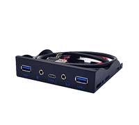 3.5 Pollice 19pin A Tipo C Porta HUB Splitter Disppy Bay 3.5mm Cuffia Espansione Pannello Frontale Rack Per PC 3.5mm Cuffia