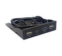 3.5 Pollice 19pin A Tipo C Porta HUB Splitter Disppy Bay 3.5mm Espansione Cuffie Pannello Frontale Rack Per PC USB3.2 GEN1 TIPO C 3.5 "HUB