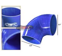 3.5 " Silicone Calze / Aspirazione / Intercooler Tubo Gomito Raccordo Blu Per