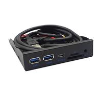 3.5Inch 19pin a TypeC Port Splitters Disppy Bay 3.5mm Cuffia Espansione Pannello Frontale Rack per PC USB3.2 GEN1 TypeC 3.5"