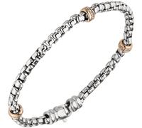 3,5mm Bracciale Rundvenezianer, 39 Diamanti Brillanti 585 Oro Bianco Rosso, 19cm