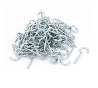 3.5mm Dia Thread Zinc Plated Eye Bolt Eyelet Hook Screw Assortment Blue 100pcs