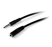 Startech 3.5mm 4 Position Headset Extension Cable One Size Black