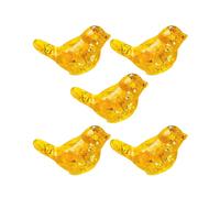 (3) 5Pcs Crystal Bird Miniatures Statues, Sophisticated Decoration Bird Figurines For Shelves, Tables, And Cabinets