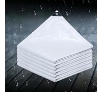 3.5x4.5m White Tarpaulin Waterproof Heavy Duty Tarp Cover 120g/m²(2.5X8m)