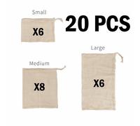 3 6 10 15 20pcs Riutilizzabile Produrre Eco Borsa Rete Frutta Verdura Shopping