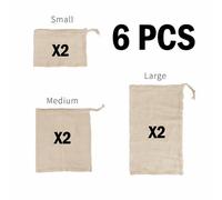 3 6 10 15 20pcs Riutilizzabile Produrre Eco Borsa Rete Frutta Verdura Shopping