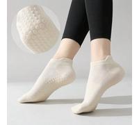 3/6/10 paia di calzini da yoga colorati per signore, con un tocco di silicone antiscivolo e un cordoncino elastico comodo in alto. Questi calzini da yoga e danza corti sono monocromatici e perfetti pe