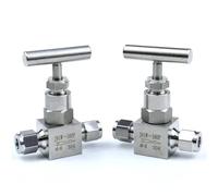 3 6 8 10 12 14 16 mm 1/8 1/4 3/8 1/2 5/8 Inch Tube Compression Union Needle throttle valve 304 316 Stainless Steel High Pressure(SS316 bulkhead 100C,12mm)