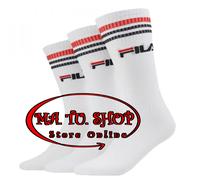 3 6 9 12 Paia Calzini Fitness Unisex FILA in Cotone Elasticizzato Nero o Bianco