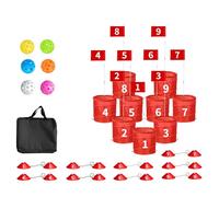 3/6/9 Pcs Game Outdoor Da Golf Sul Cortile -outdoor Golf Yard Per Esercitarsi, Gioco Di Golf Per Adulti E Familiari, Spiaggia, Campeggio, Leggi, Parco 9PCS