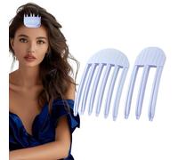 3/6 denti fermaglio per capelli senza traccia artefatto teschio alto, pettine per modellare il vento, artefatto teschio alto, forcina per capelli fissa sulla fronte (Blu, 3+6 denti)