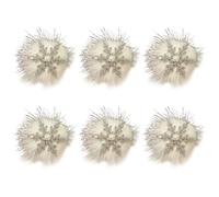 3. 6 fermagli natalizi con strass a forma di fiocco di neve con perle, eleganti accessori per capelli per ragazze occasioni speciali scintillanti forcine per occasioni speciali
