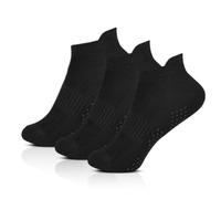 3/6 Paia di Calzini Antiscivolo per Ragazzi | Calzini da Ginnastica in Cotone con Supporto per Arco Plantare e Linguetta del Tallone | Traspiranti, Leggeri, Comodi | Calzini Antiscivolo Sportivi per