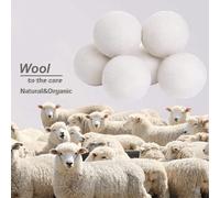 3/6 pezzi di palline di lana asciugatrice, palline per asciugare il bucato, riutilizzabili come ammorbidente naturale per tessuti, riducono le pieghe negli abiti, asciugano i vestiti più rapidamente M