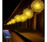 3/6 pezzi Luci solari da esterno a forma di fuochi d'artificio, luci a filo di rame LED intelligenti, 270/540 LED a sfera scintillante a forma di fuochi d'artificio, bianco caldo/multicolore, 8 modali