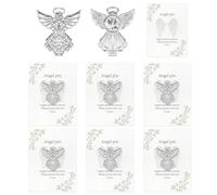 3 6 set di spille color argento con angelo poesia carte angelo badge angelo spilla spilla angelo regali cresima regali cattolici per uomini donne vestito smoking cravatta cappello amicizia regali