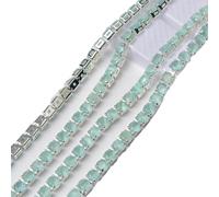 3 * 6mm fila singola rettangolo zircone cristallo catena strass Trim DIY nail art gioielli abbigliamento scarpe accessori En8 rotondo 1 metro