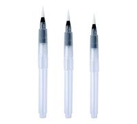3/6Pcs Pittura Acqua Pennello Penna Artista Acquerello Pennello Penna Piatta/Punta Ad Acquerello per Principianti Artisti Penne Penne Fine Ricaricabile per Disegno Lettering Calligrafia Cinese