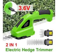 3.6V Trimmer Elettrico Cesoie da Potatura da Giardino Prato Siepe 2In1 Ricaricabile Cordless Recinzione Forbici Sarchiatore Erba Diserbo Falciatrice Strumento only short blade
