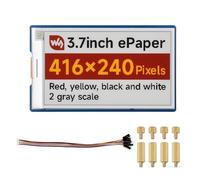 3.7 Inch E-Paper Display Module (G), E-Ink Screen 416×240, Red/Yellow/Black/White, SPI Interface, Low Power, for Raspberry Pi, Ar-duino, Jetson Nano, 40PIN GPIO Compatible