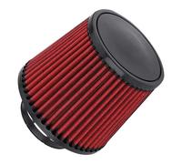 3" 76mm High Flow Inlet Cleaner Dry Filter Cold Air Intake Cone Red w/ Clamp