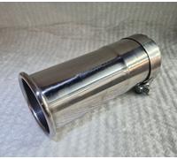 3 " 76mm Laminato Fuori Terminale Tubo Scarico Acciaio Inox Punta Lucido