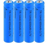 3.7V 10440 600Mah batterie agli ioni di litio batterie ricaricabili per telecomando torcia a led -4 pezzi