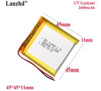 3.7V Li batteria ai polimeri di litio 2600mah per altoparlante Bluetooth purificatore d'aria GPS stick light toy batteria digitale strumento di bellezza