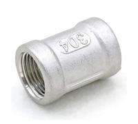 3/8" BSP Equal Female Thread Casting 304 Stainless Pipe Fitting Coupling Connector water oil air