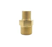 3/8" BSP Male x 1/2" BSP Male Thread Brass Pipe Fitting Reducer Hex Nipple Coupler Connector Adapter