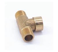 3/8" BSP Male x 3/8" BSP Female x 3/8" BSP male Tee 3 Way Brass Pipe fitting Connector for water fuel gas