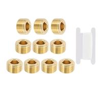 3/8" BSP Tappo filettato maschio, 10pcs ottone esagonale