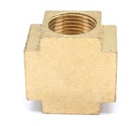 3/8" BSP Thread Cross 4 Way Brass Pipe fitting Equal Female Connector For Grease System Hydraulic System YZWRWRMKTB