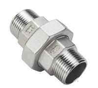 3/8" BSPT Male Socket Union Coupler 304 Stainless Steel Pipe Fitting Connector