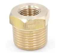 3/8" BSPT Male x 1/8" NPT Female Reducing Bushing Brass Pipe Fitting Connector Adapter Air Gas Fuel Water Pressure 229 PSI YZWRWRMKTB