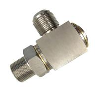 3/8'' DN10 Hydraulic Rotary Joint Right Angle Stainless Steel Joint 360 Degree High Pressure Rotary Joint Rotating(Male thread)