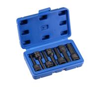 3/8" Drive Impact Hex punta Presa Set,H4 - H12,Metrico 60mm Lunghezza,CR-MO,7pz