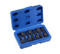 3/8" Drive Impact Torx punta Presa Set,T20-T60,Metrico 60mm Lunghezza,CR-MO,7pz