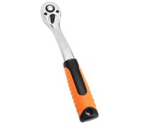 3/8 Inch Drive Ratchet Wrench, 72 Tooth Reversible Ratchet, 72 Tooth Quick Release Socket Ratchet, Long Handle, Oval Head Socket, Chrome Plated Finish for Home Repair